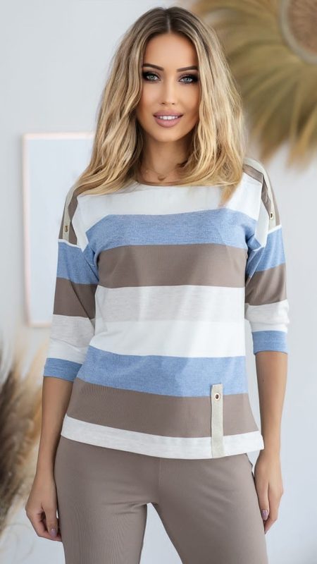 avantgard_collection_noi_tavaszi_kotott_felso_csikos_lezser_2025_barna_kek_feher_