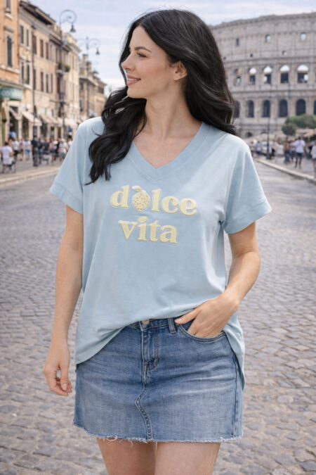 ERVINA rövid ujjú pamut póló