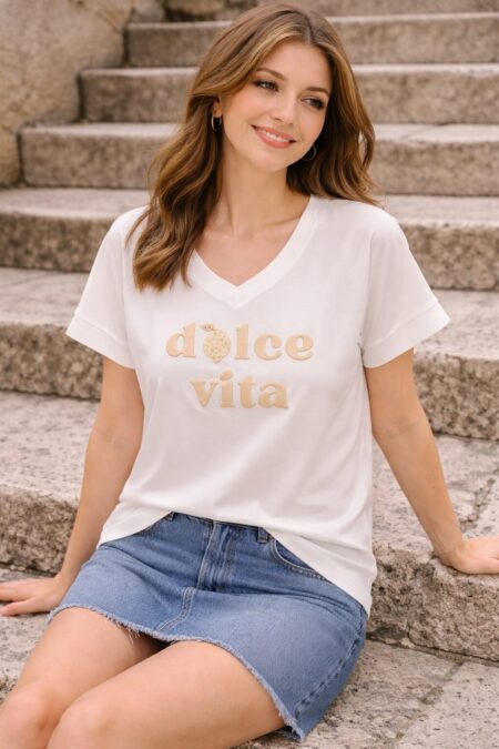 ERVINA rövid ujjú pamut póló