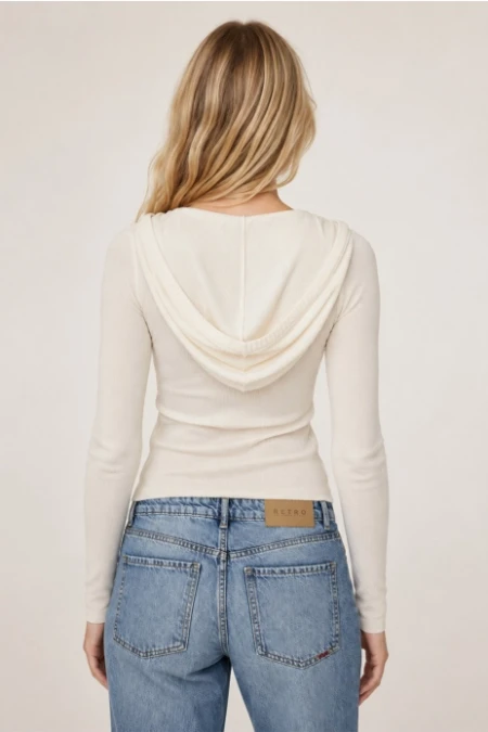 Alternative view of RETRO JEANS RUTH női kapucnis hosszú ujjú felső
