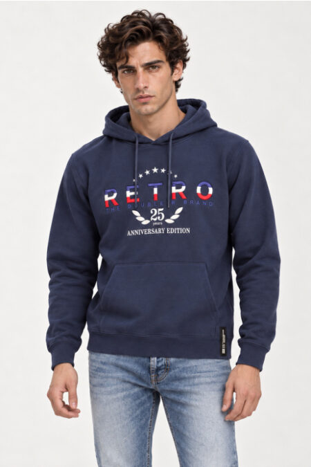 RETRO JEANS Anniversary férfi kapucnis melegítőfelső