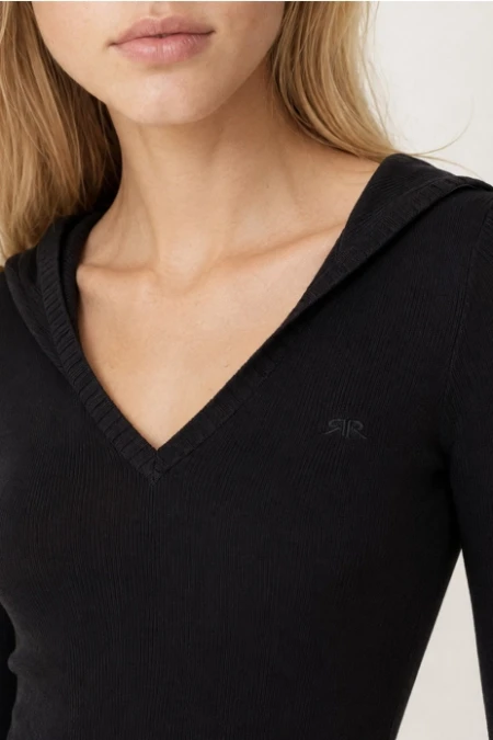 RETRO JEANS RUTH női kapucnis kötött ruha - 3. kép